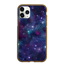 Чехол iPhone 11 Pro матовый Бесконечность звездного неба, цвет: 3D-коричневый