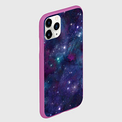 Чехол iPhone 11 Pro матовый Бесконечность звездного неба, цвет: 3D-фиолетовый — фото 2