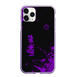 Чехол iPhone 11 Pro матовый Blink 182 фиолетовые брызги, цвет: 3D-светло-сиреневый