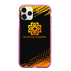 Чехол iPhone 11 Pro матовый Breaking benjamin Gold, цвет: 3D-малиновый