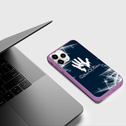 Чехол iPhone 11 Pro матовый Children of Bodom абстракция, цвет: 3D-фиолетовый — фото 2