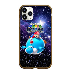 Чехол iPhone 11 Pro матовый Super Mario Galaxy - Nintendo, цвет: 3D-коричневый