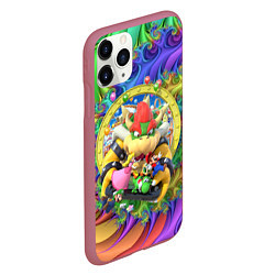 Чехол iPhone 11 Pro матовый Mario Party - Team of heroes, цвет: 3D-малиновый — фото 2