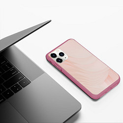 Чехол iPhone 11 Pro матовый Розовый бархат, цвет: 3D-малиновый — фото 2
