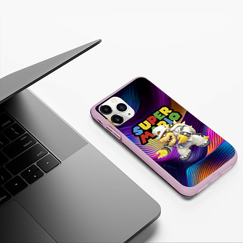 Чехол iPhone 11 Pro матовый Super Mario - Bowser - Nintendo / 3D-Розовый – фото 3