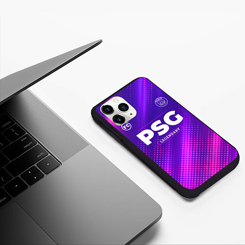 Чехол iPhone 11 Pro матовый PSG legendary sport grunge / 3D-Черный – фото 3