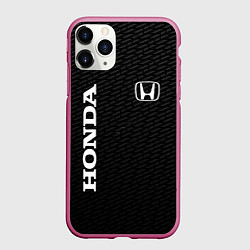 Чехол iPhone 11 Pro матовый Honda карбон, цвет: 3D-малиновый