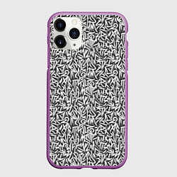 Чехол iPhone 11 Pro матовый Надпись краской, цвет: 3D-фиолетовый