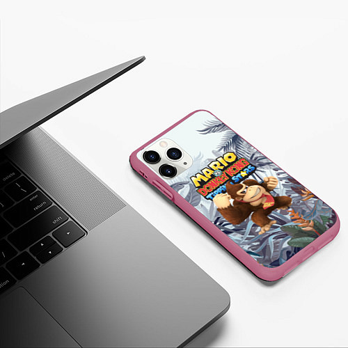 Чехол iPhone 11 Pro матовый Mario Donkey Kong - Nintendo - Gorilla / 3D-Малиновый – фото 3