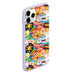 Чехол iPhone 11 Pro матовый Skzoo stickers characters, цвет: 3D-светло-сиреневый — фото 2