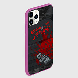 Чехол iPhone 11 Pro матовый Киберпанк - бронижилет - 2077, цвет: 3D-фиолетовый — фото 2