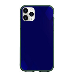 Чехол iPhone 11 Pro матовый Темно синий фон, цвет: 3D-темно-зеленый