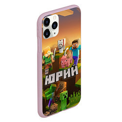 Чехол iPhone 11 Pro матовый Юрий Minecraft, цвет: 3D-розовый — фото 2