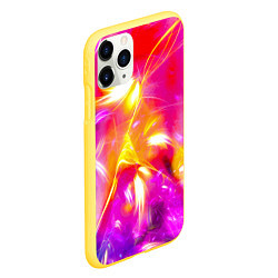 Чехол iPhone 11 Pro матовый Цветные огни в ночи, цвет: 3D-желтый — фото 2