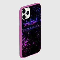 Чехол iPhone 11 Pro матовый Evangelion neon logo, цвет: 3D-фиолетовый — фото 2