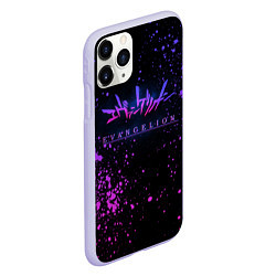 Чехол iPhone 11 Pro матовый Evangelion neon logo, цвет: 3D-светло-сиреневый — фото 2