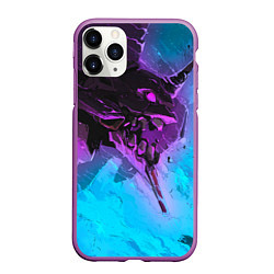 Чехол iPhone 11 Pro матовый Neon Genesis Evangelion - Eva 01, цвет: 3D-фиолетовый