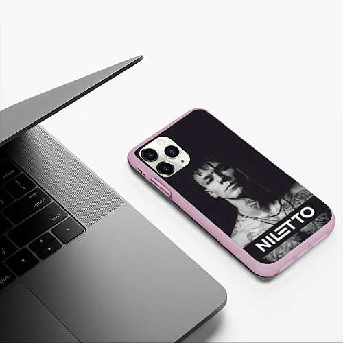 Чехол iPhone 11 Pro матовый Данил Прытков черно-белая фотография / 3D-Розовый – фото 3