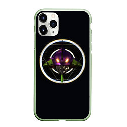 Чехол iPhone 11 Pro матовый Evangelion grunge, цвет: 3D-салатовый