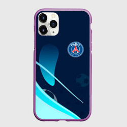Чехол iPhone 11 Pro матовый Фк псж абстракция, цвет: 3D-фиолетовый