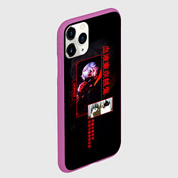 Чехол iPhone 11 Pro матовый Токийский Гуль Кен Канеки, цвет: 3D-фиолетовый — фото 2