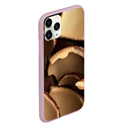 Чехол iPhone 11 Pro матовый Кусочки шоколадных яйиц, цвет: 3D-розовый — фото 2