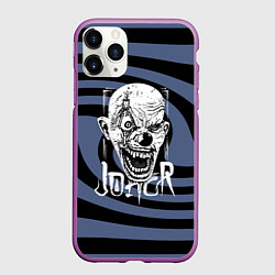 Чехол iPhone 11 Pro матовый Злобный клоун - Джокер, цвет: 3D-фиолетовый