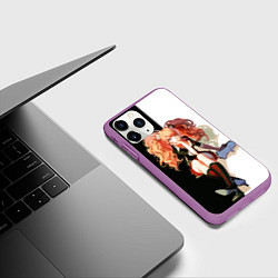 Чехол iPhone 11 Pro матовый Джунко Эношима - Danganronpa, цвет: 3D-фиолетовый — фото 2