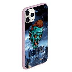 Чехол iPhone 11 Pro матовый Ночной кошмар - Horror face, цвет: 3D-розовый — фото 2