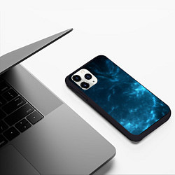 Чехол iPhone 11 Pro матовый Blue stars, цвет: 3D-черный — фото 2