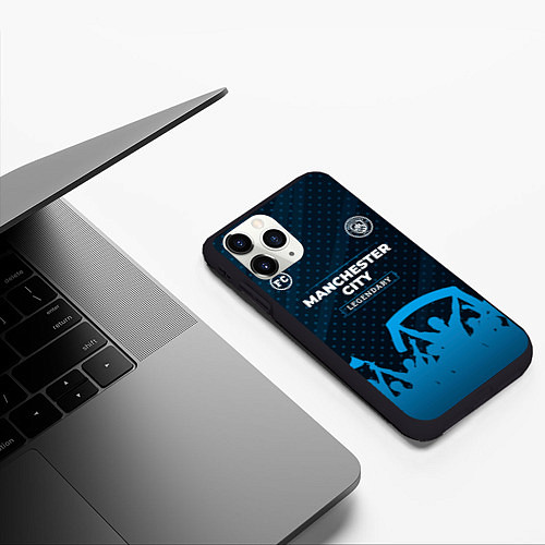 Чехол iPhone 11 Pro матовый Manchester City legendary форма фанатов / 3D-Черный – фото 3