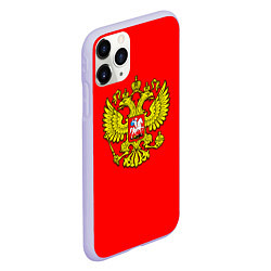 Чехол iPhone 11 Pro матовый Герб Российской Империи на красном фоне, цвет: 3D-светло-сиреневый — фото 2