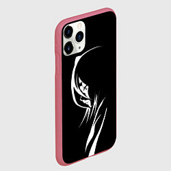 Чехол iPhone 11 Pro матовый Силуэт девушки Кучики Рукия, цвет: 3D-малиновый — фото 2