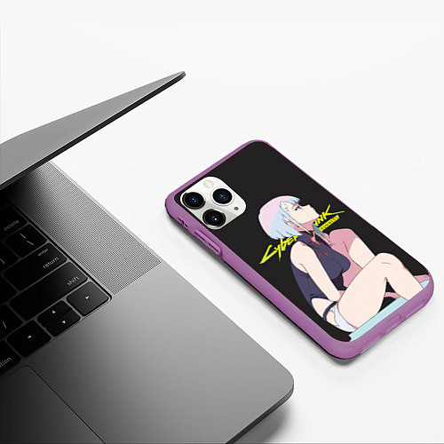 Чехол iPhone 11 Pro матовый Sweet Lucy / 3D-Фиолетовый – фото 3