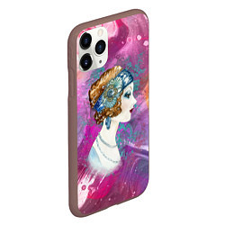 Чехол iPhone 11 Pro матовый Мадам, цвет: 3D-коричневый — фото 2