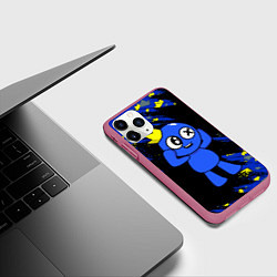 Чехол iPhone 11 Pro матовый Радужные друзья Синий, цвет: 3D-малиновый — фото 2