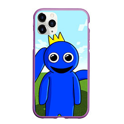 Чехол iPhone 11 Pro матовый Blue: Rainbow Friends, цвет: 3D-фиолетовый