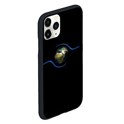 Чехол iPhone 11 Pro матовый Планета Земля в руках человека, цвет: 3D-черный — фото 2