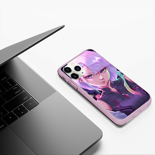 Чехол iPhone 11 Pro матовый Beautiful Lucy / 3D-Розовый – фото 3