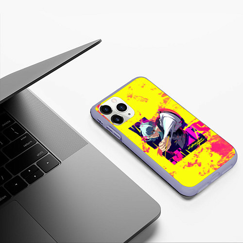 Чехол iPhone 11 Pro матовый Опасная Люси / 3D-Светло-сиреневый – фото 3