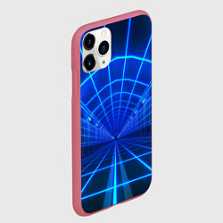 Чехол iPhone 11 Pro матовый Неоновый туннель, цвет: 3D-малиновый — фото 2