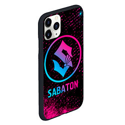 Чехол iPhone 11 Pro матовый Sabaton - neon gradient, цвет: 3D-черный — фото 2