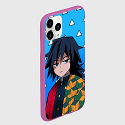Чехол iPhone 11 Pro матовый Гию Томиока: Мем - Градиент, цвет: 3D-фиолетовый — фото 2