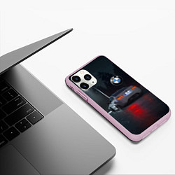 Чехол iPhone 11 Pro матовый Крутая бэха на ночной трассе, цвет: 3D-розовый — фото 2