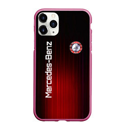 Чехол iPhone 11 Pro матовый Mercedes-Benz art, цвет: 3D-малиновый