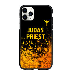 Чехол iPhone 11 Pro матовый Judas Priest - gold gradient: символ сверху