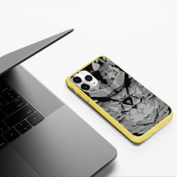 Чехол iPhone 11 Pro матовый Каменный страж, цвет: 3D-желтый — фото 2