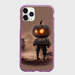 Чехол iPhone 11 Pro матовый Человек-тыква, цвет: 3D-фиолетовый