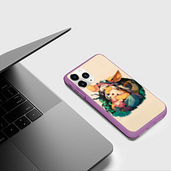 Чехол iPhone 11 Pro матовый Нанати арт, цвет: 3D-фиолетовый — фото 2