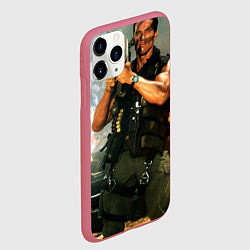 Чехол iPhone 11 Pro матовый Базука Арнольда мем, цвет: 3D-малиновый — фото 2